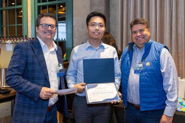 Charlie Zhang with award presentors